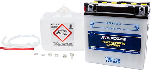 WPS Western Power Sports Batería estándar convencional de 12 V con paquete de ácido