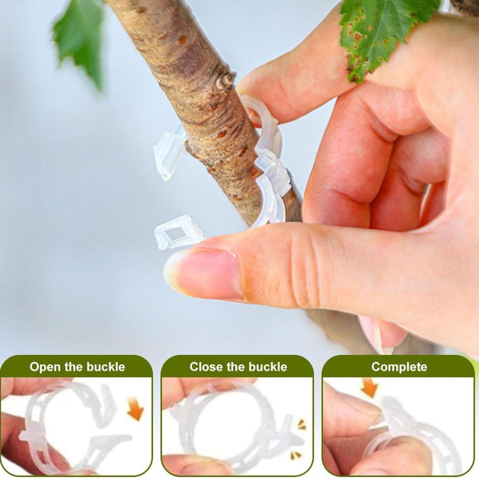 Clip Supporto Piante Rampicanti In Plastica PP 100 Pezzi - Fissaggio Per Pomodori, Uva, Viti, Giardinaggio Verticale - 3