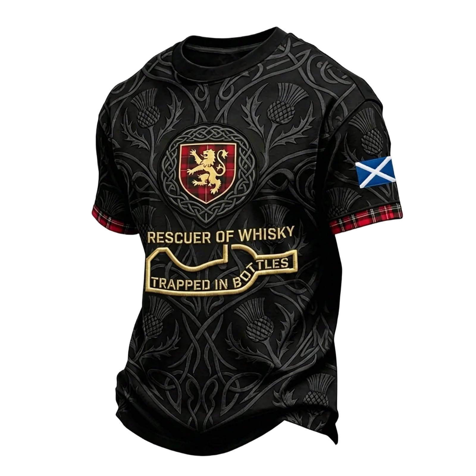WDCHAOYUE Mens Scotland Flag Soccer T-Shirt Football 2026 World Cup Scotland Short Sleeve Crewneck Shirt for Football Fans Supporters