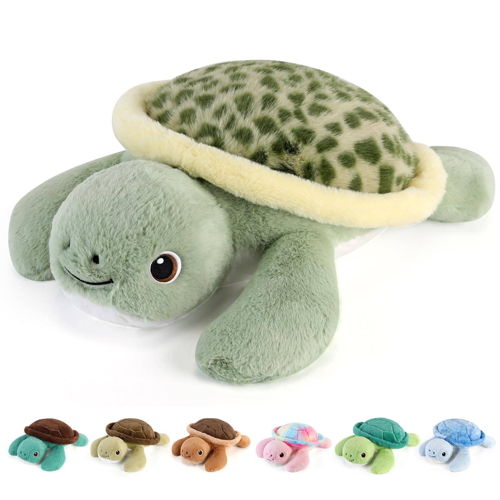 gnomantic Turtle Weighted Stuffed Animals, Plush Pillow for Kids