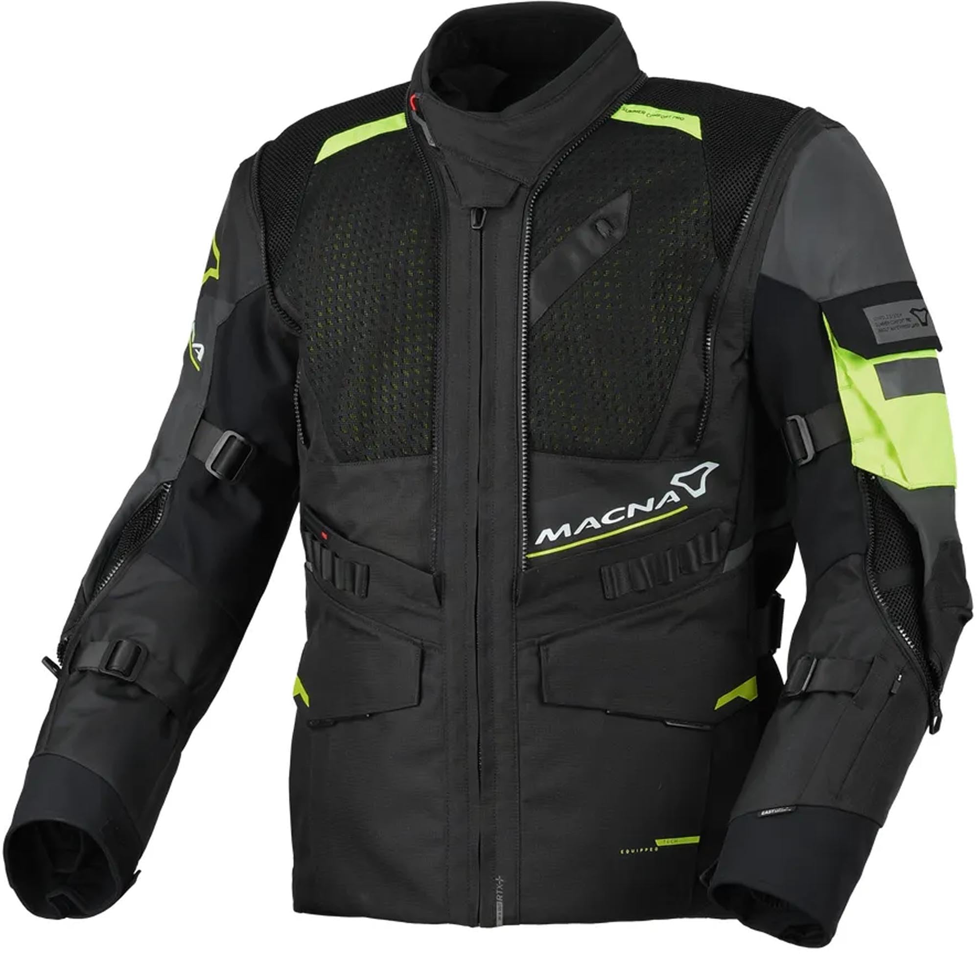 Macna Flexodus NightEye wodoodporna kurtka tekstylna motocyklowa, 3XL