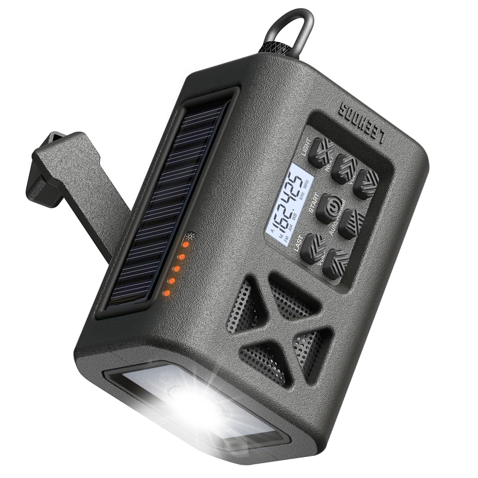 ?2025 Newest? Emergency Crank Weather Radio, NOAA/AM/FM Portable Solar Radio, USB Charged, Battery Powered, Hand Crank, SOS Alarm, Flashlight (Green)