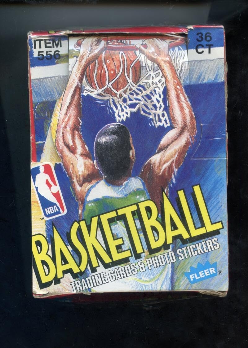 1989-90 Fleer Basketball Card Set EMPTY Wax Pack Display Box NBA EMPTY NO PACKS