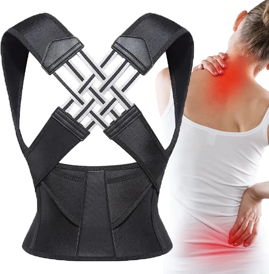 Cinta Postural | Cinta traseira ajustável e postura,postura traseira para alívio pescoço, ombro, clavícula e costas Tosier