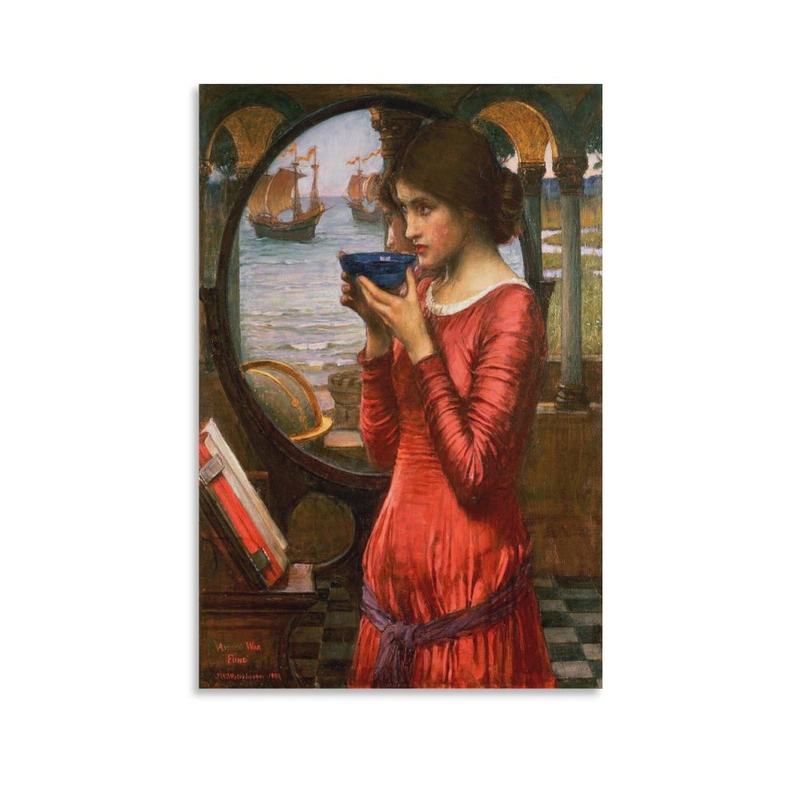 LZTEN Destiny by John William Posters Waterhouse Prints Posters Canvas Wall Art Oil Paintings Deco Unframed 12x18inch