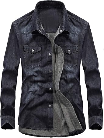 Long Sleeve Washed Denim Shirt 