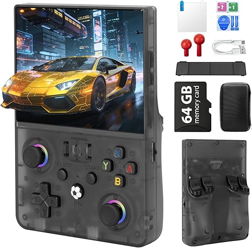 Miniatura 16 de RG36PRO - Consola de juegos portátil – Compatible con 30000+juegos clásicos, tarjeta TF 64G, sistema de código abierto, pantalla de 3.5 pulgadas,