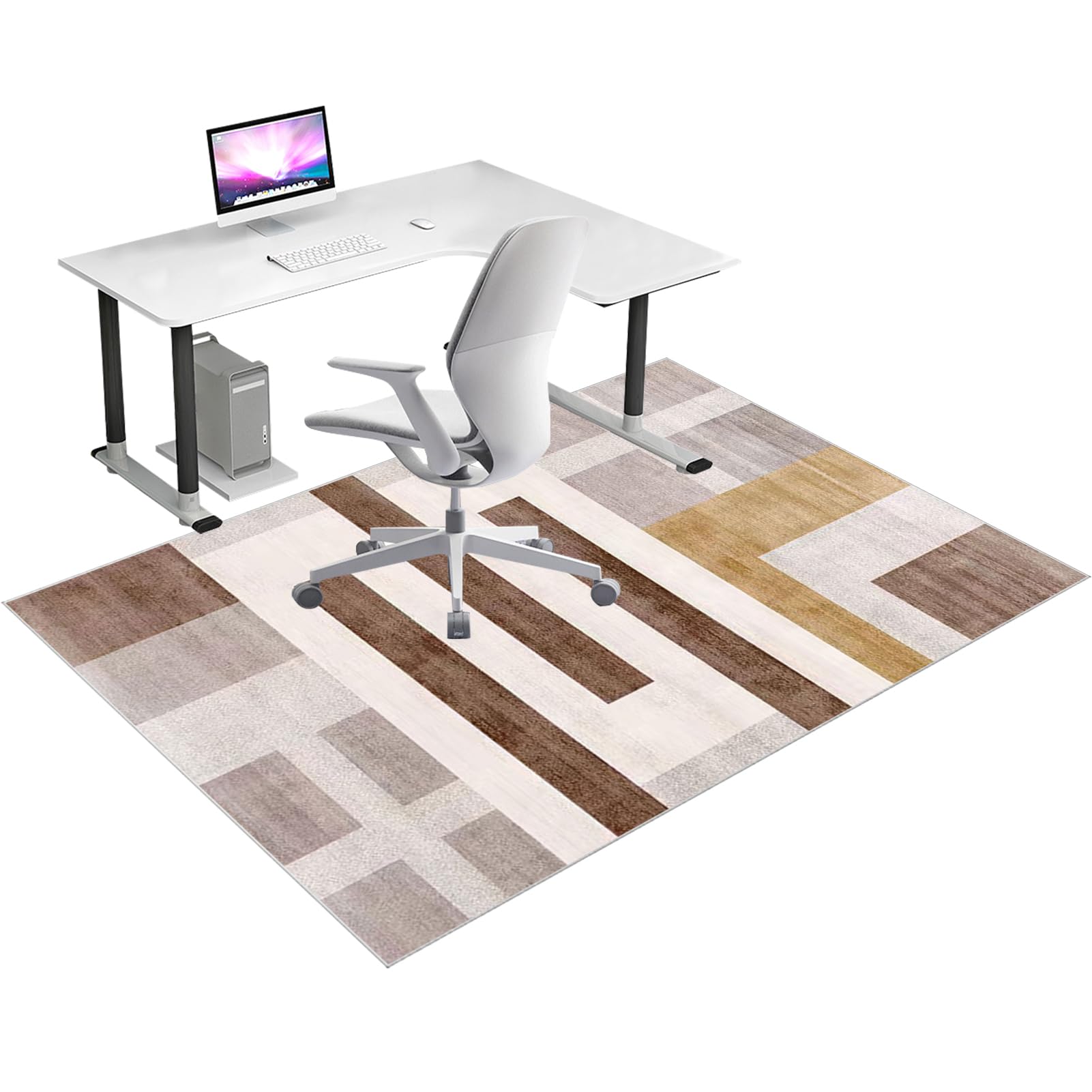 Tapis de protection de sol antidérapant 120x160 pour chaise de bureau et de jeu