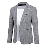 Men's Suit Jacket One Button Slim Fit Sport Coat Business Daily Blazer