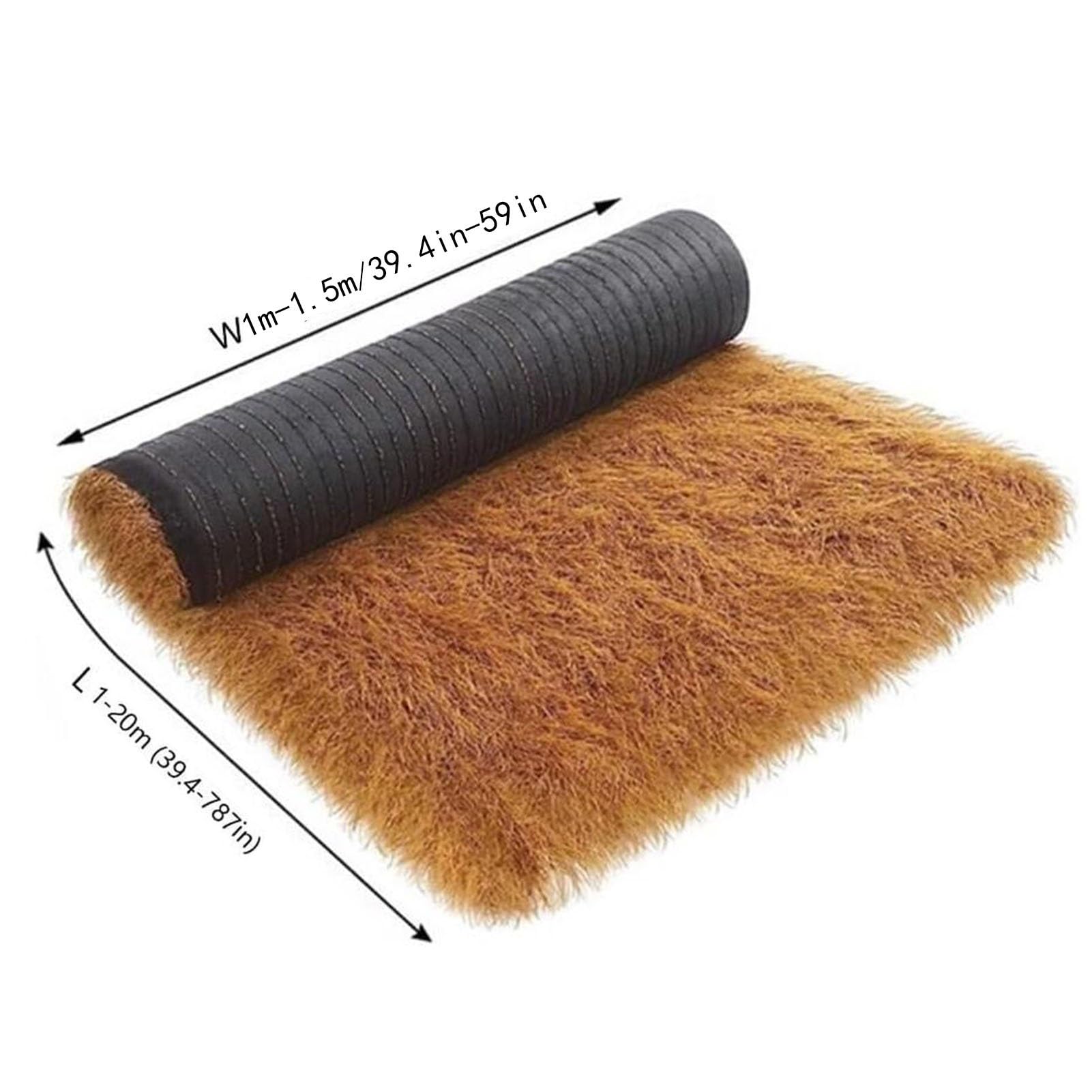 Syntetyczna strzecha do baru Tiki - sztuczna słomiana rolka dachowa idealna do małych domów, patio, pawilonów plażowych i imprez (1,5 x 2 m) - odporna na promieniowanie UV łatwa instalacja