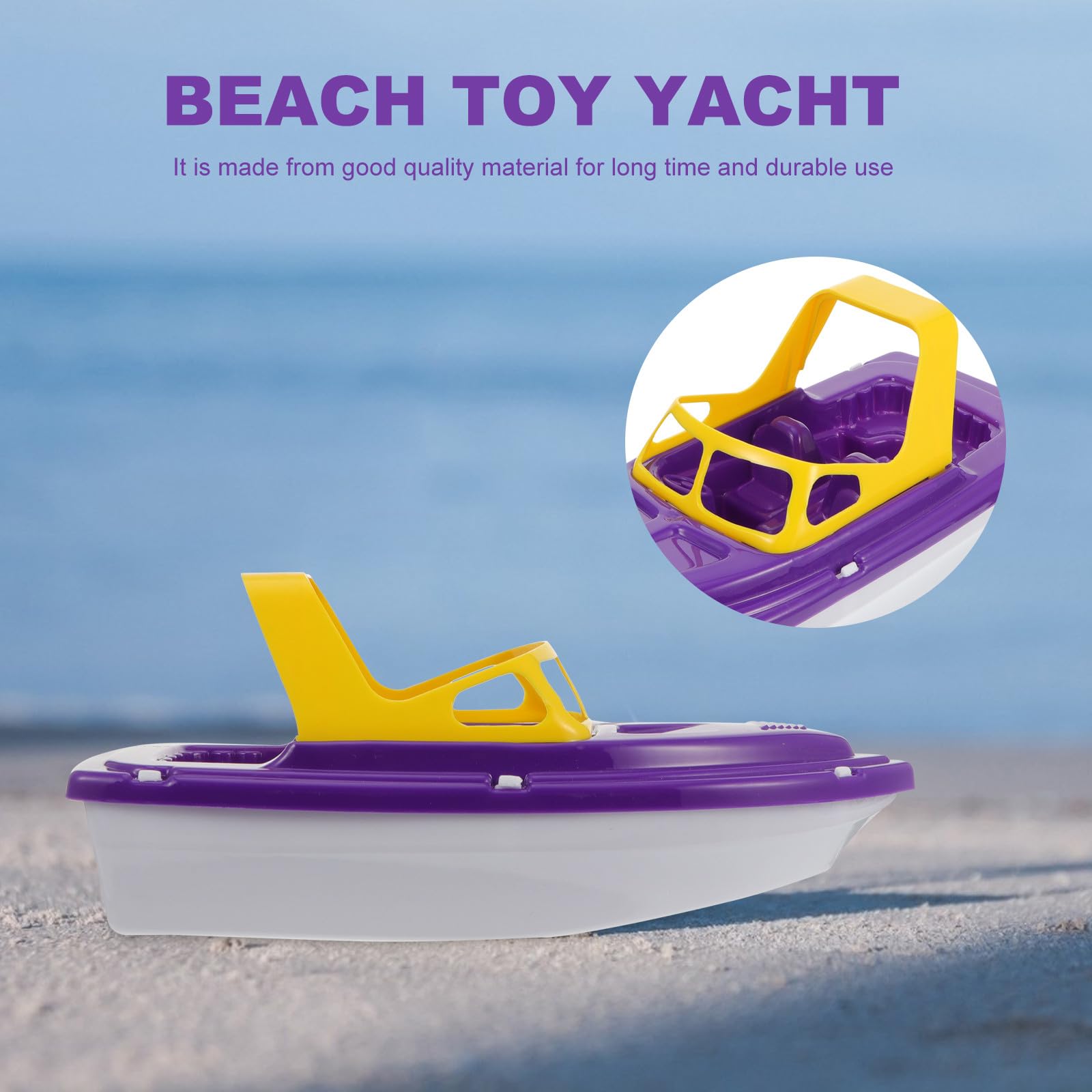SHINEOFI Kids Bath Boat Floating Speedboat for Toddlers - Purple Sailboat Water Toy - Fun Bathtub and Pool Toys for Baby Bath Time and Water Play — view 4