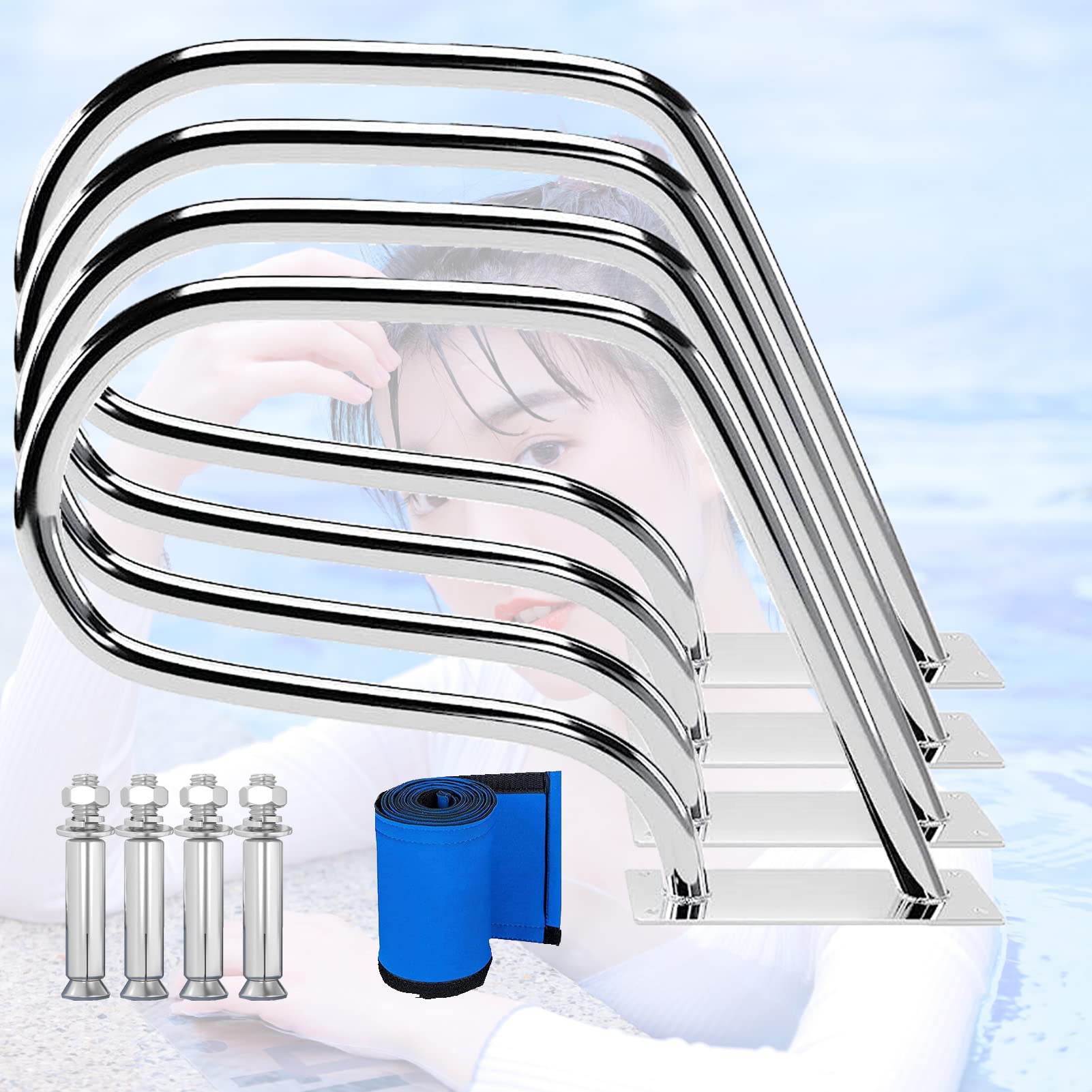 Sdgeryeeg One Color Handrail， Pool Handrail, Swimming, Handrail/1Pack