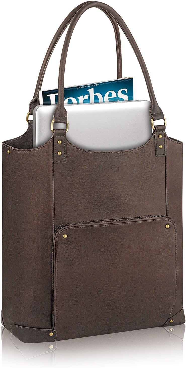 Executive Leather Laptop Bucket Espresso Image