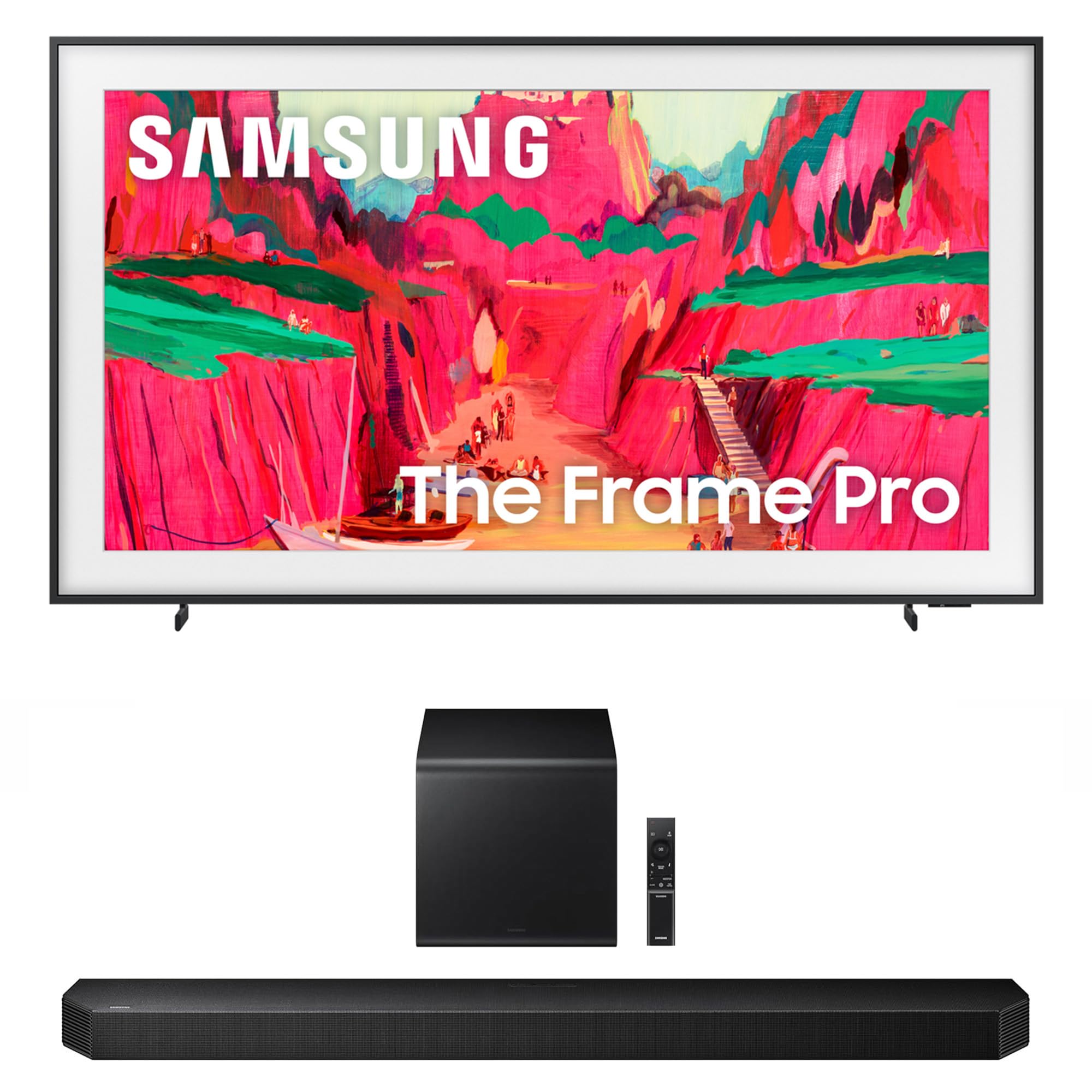 Samsung QN65LS03FWFXZA 65 Inch The Frame Wireless 4K Neo QLED TV with a HW-Q800F Q Series Soundbar 5.1.2 Ch Subwoofer (2025)