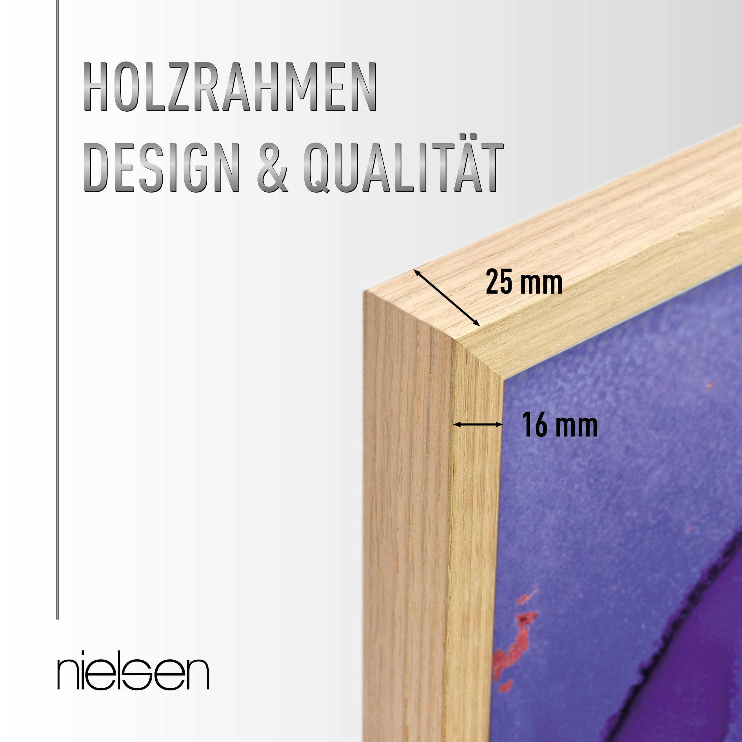 nielsen Holz Bilderrahmen Quadrum, 50 x 60 cm, Hellbraun | Holz Posterrahmen im Hoch- & Querformat zum Aufhängen Hellbraun matt Echtglas