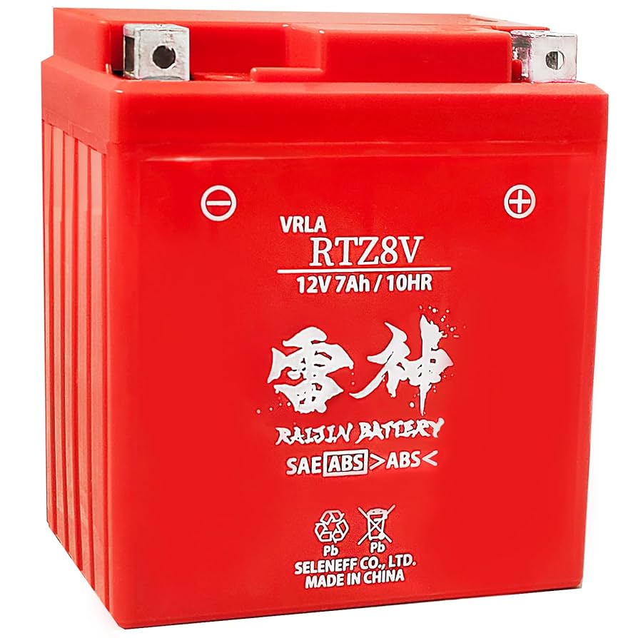 Amazon | RAIJIN BATTERY YTZ8V 互換 バイクバッテリー 12V 7Ah