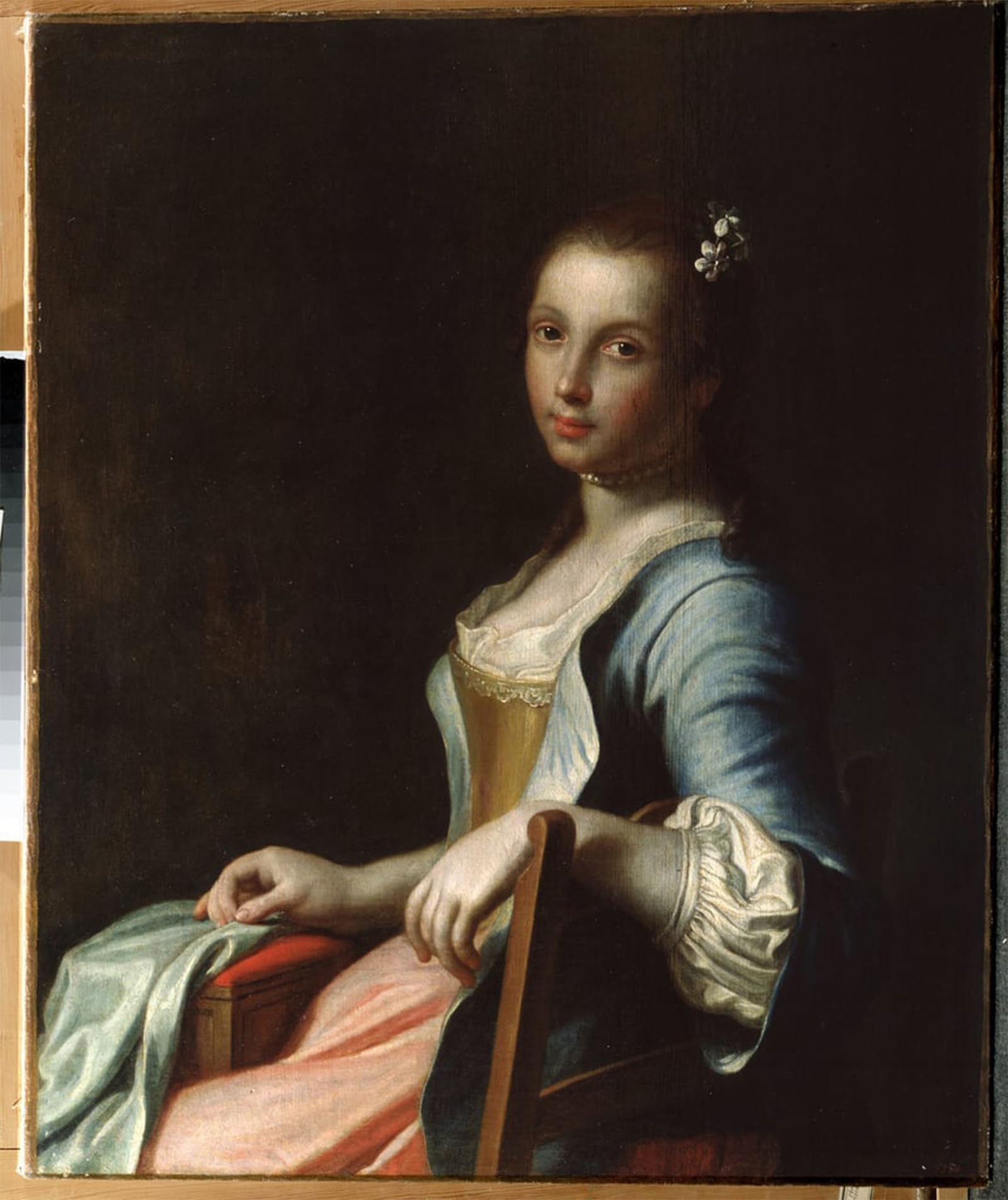 POSTERIIk Vintage Classic Picture Landscape Artwork the Embroideress by Pietro Antonio Rotari Portrait Canvas Painting for Office Home Decor 60x90cm