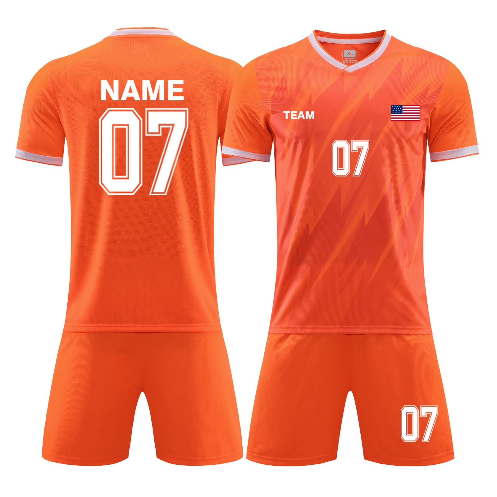 LAIFU Personalized Soccer Jersey set for Kids Adults Custom Soccer Shirt Short with Name Number Team Logo