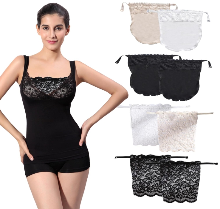 Modesty Insert For Dresses 4Pcs Lady Camisole Cleavage Cover - Modesty ...