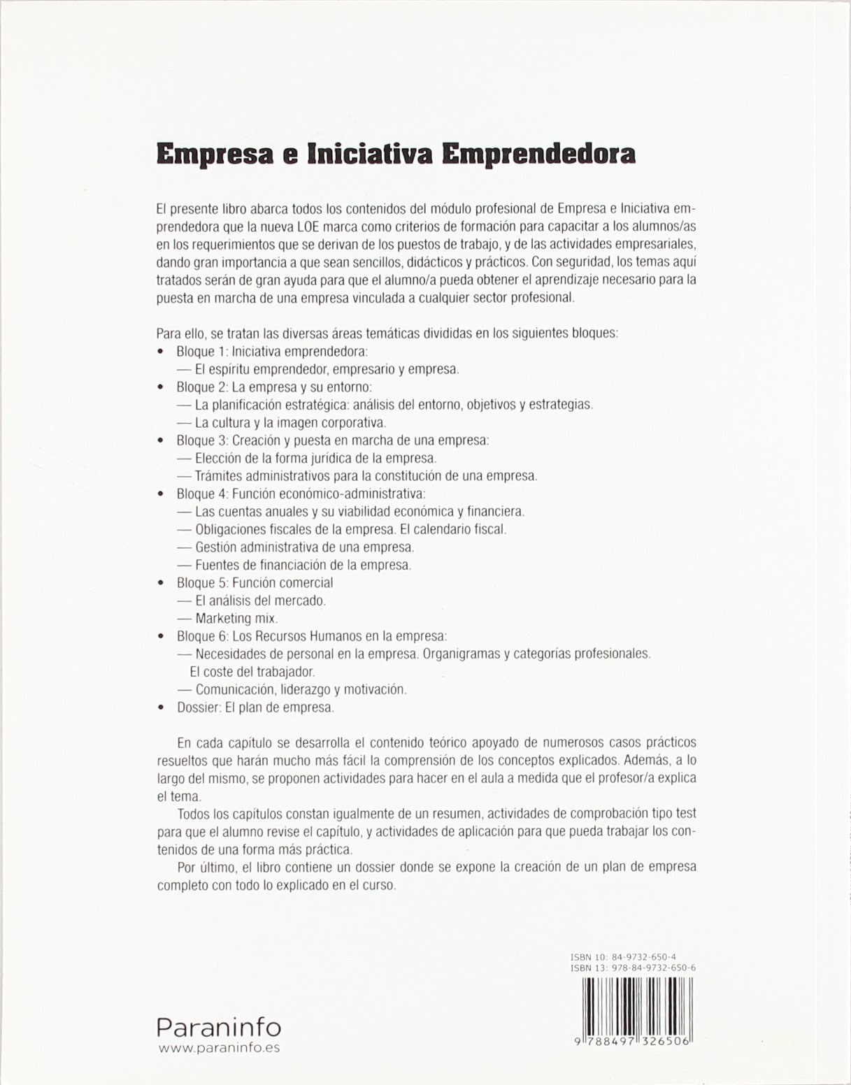 Empresa e iniciativa emprendedora (Transversal)