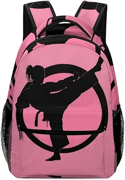 Bookbag Lightweight Casual Laptop Backpack Taekwondo Design Carry on Backpacks for Women Men Travel