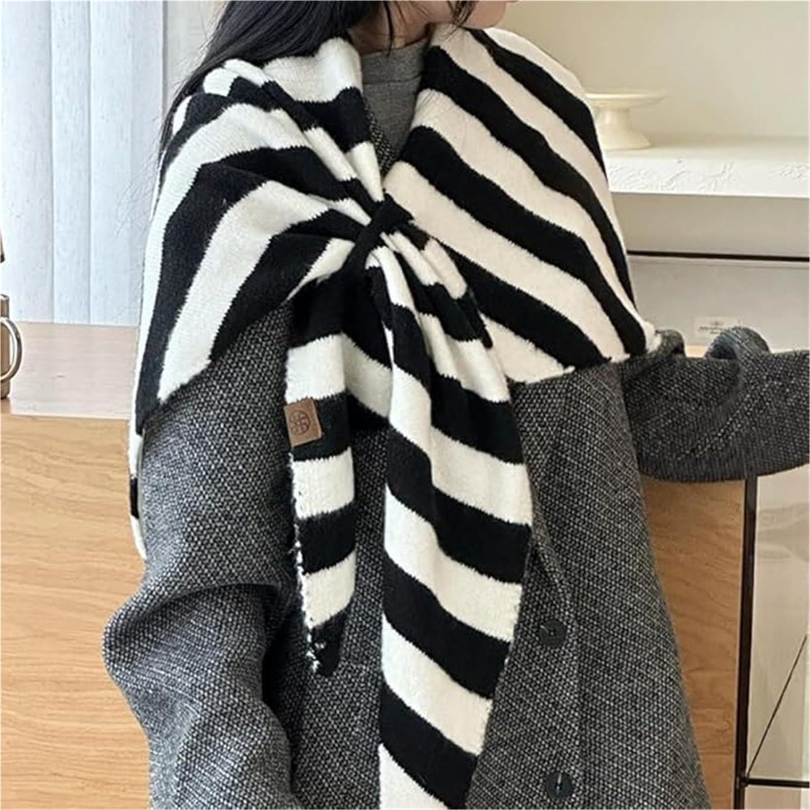 Murou Fashion Shawl, Pashmina Shawl Wraps for Women Cardigan Cape Wool Cashmere Sweater Triangle Scarf