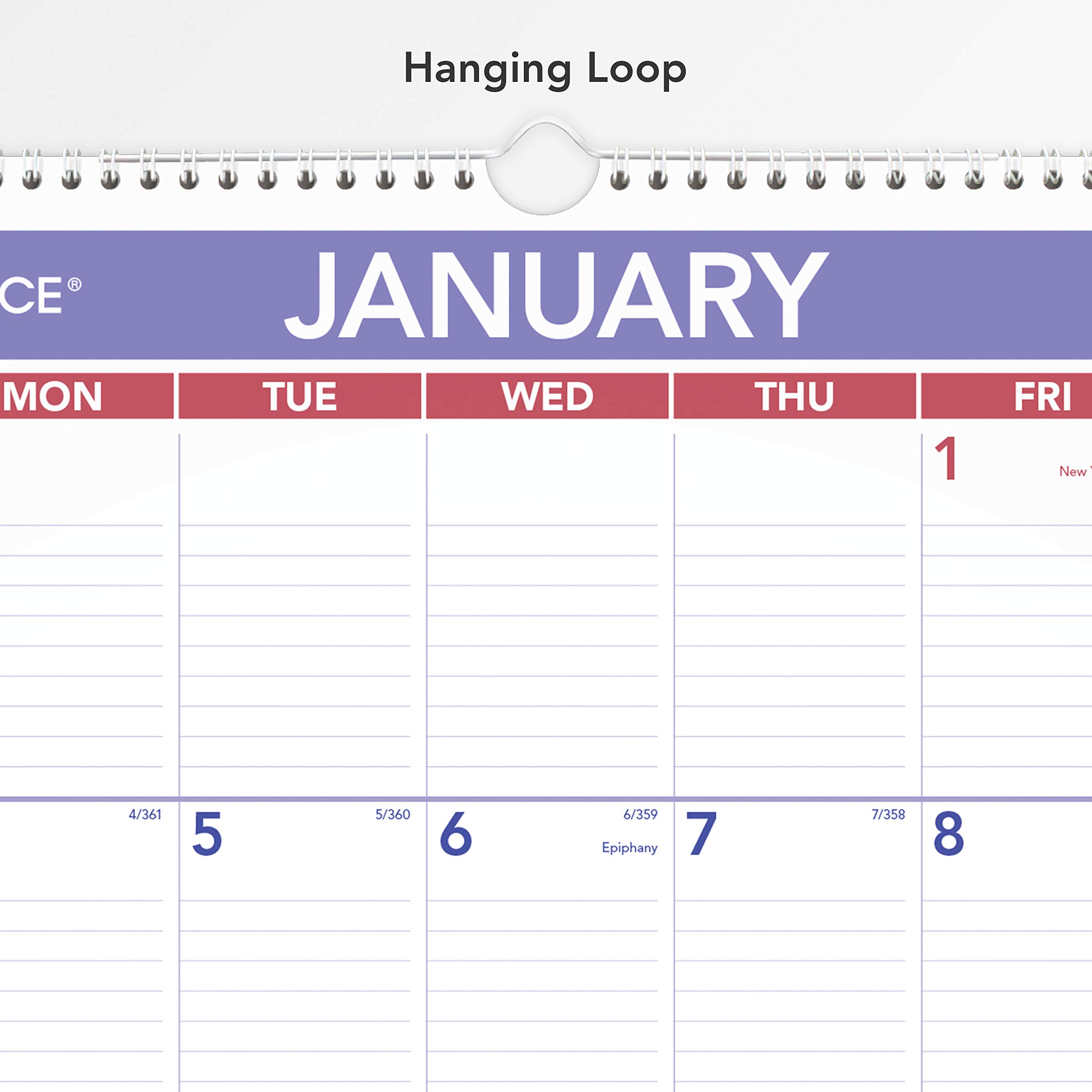 AT-A-GLANCE calendario de pared mensual laminado de escritura (aagpmlm0328)