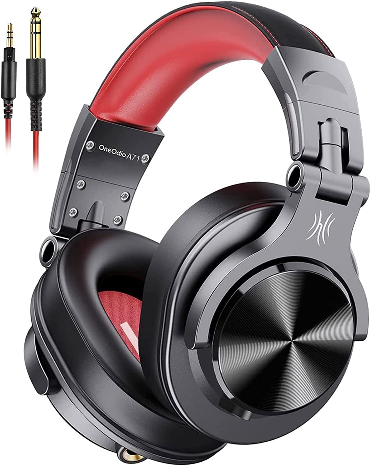OneOdio A71 (red) PC Headsets with Microphone, Multifunctional Headset with Boom Mic Studio Headphones for Mac Laptop Office Zoom Conference, Wired Over Ear Headset with Volume Control for Gaming-image-16