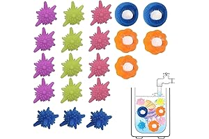 15 Packs Washer Balls, Reusable Tangle-Free Laundry Balls