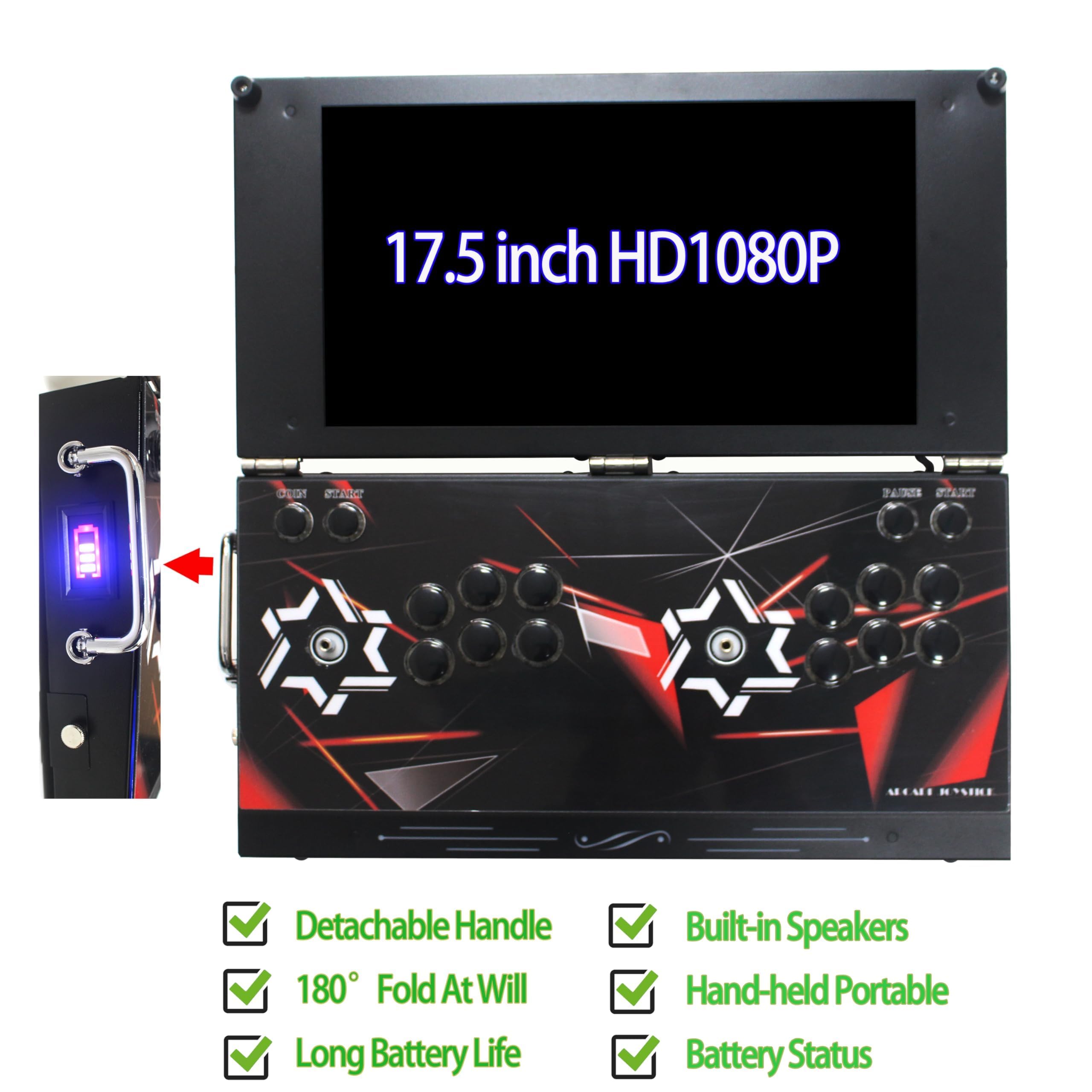 Console portatile Arcade con schermo HD, 26800 giochi retrò e gioco tenuto in mano a doppio giocatore per l'intrattenimento domestico