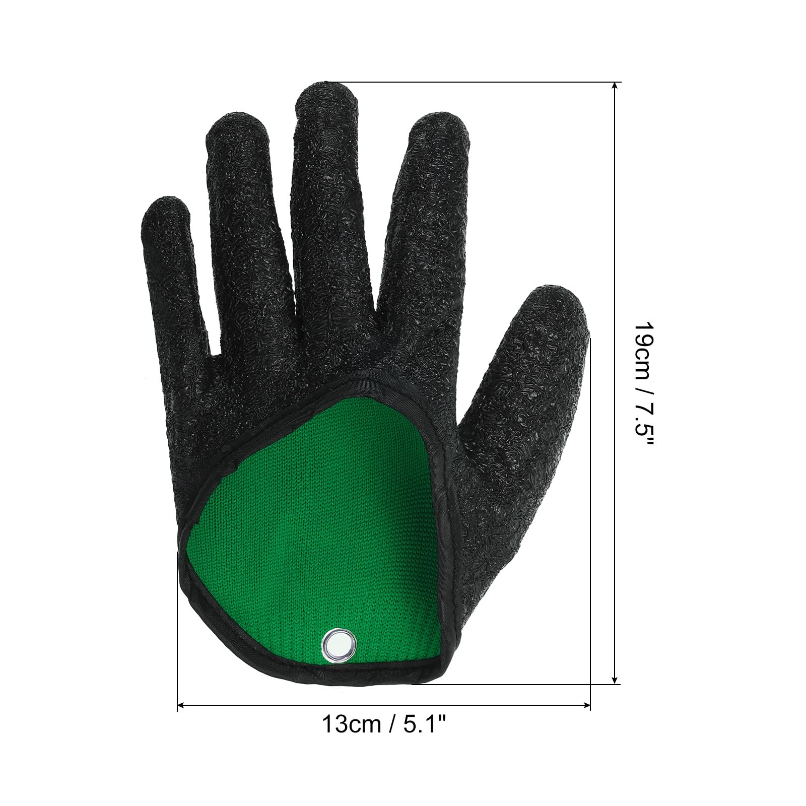 PATIKIL Fishing Gloves for Man, Fisherman Professional Catch Fish Gloves Non-Slip Puncture Resistant Waterproof Fillet Glove for Handling Catching Cleaning, Black(Left) - Image 2