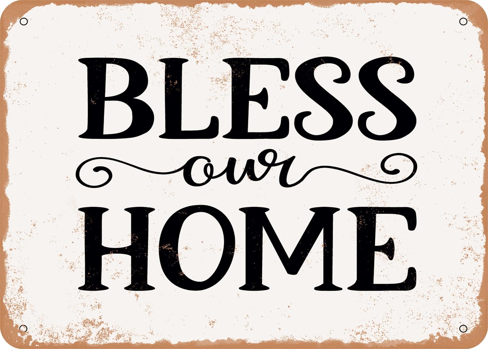 Miaomansenstore Metal Sign - Bless Our Nest - 2 - Vintage Look Sign Home Decor