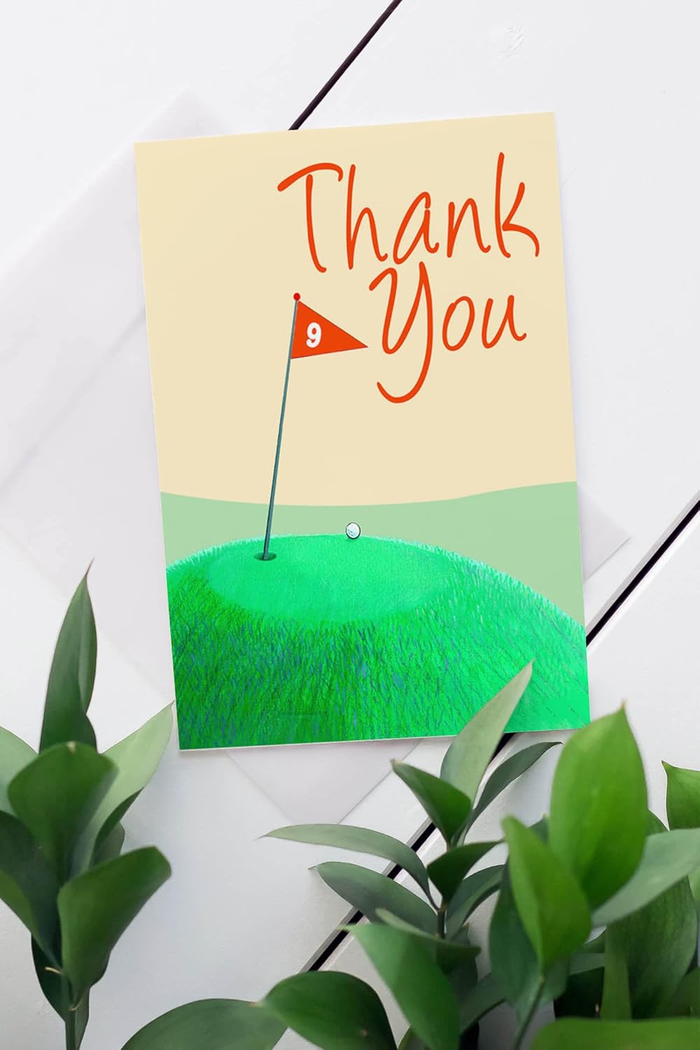 Stonehouse Collection | Custom Simple Thank You Golf Tee Note Card | 24 Personalized Boxed Golf Cards & Envelopes (Personalized)