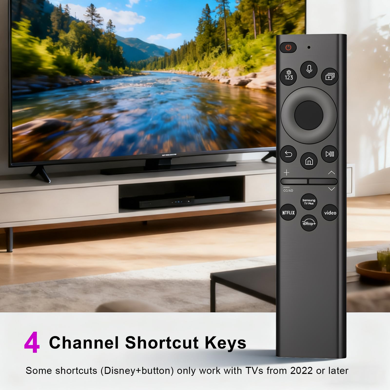 Luyeper Telecomando di ricambio per Samsung Smart TV 2019-2025 | Controllo vocale, facile installazione | Compatibile con telaio, Crystal UHD, serie QLED