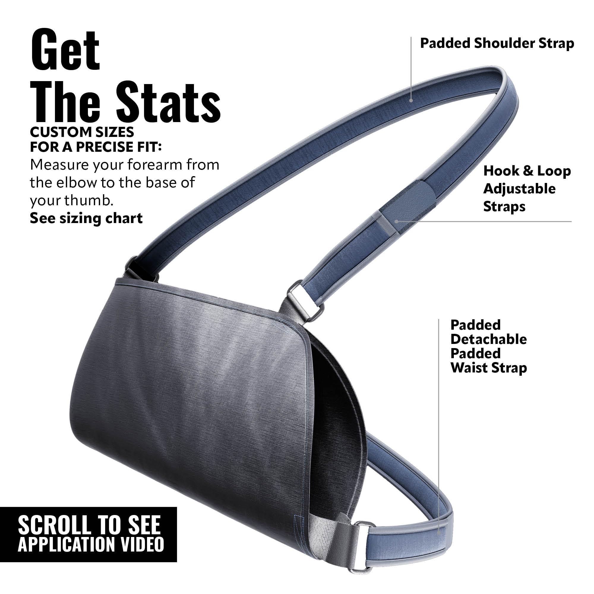 Braceapedia Shoulder Immobilizer, Size MD, Sling Brace for Men and Women, Support for Rotator Cuff, Shoulder Injury, Dislocation and Post-Surgery