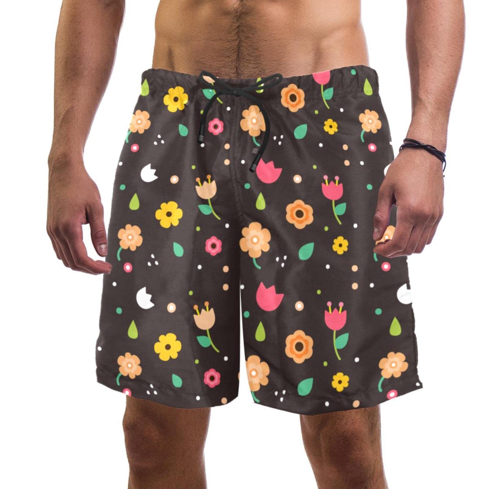 Short de plage à séchage rapide fleuri pour vos vacances d'été - 6