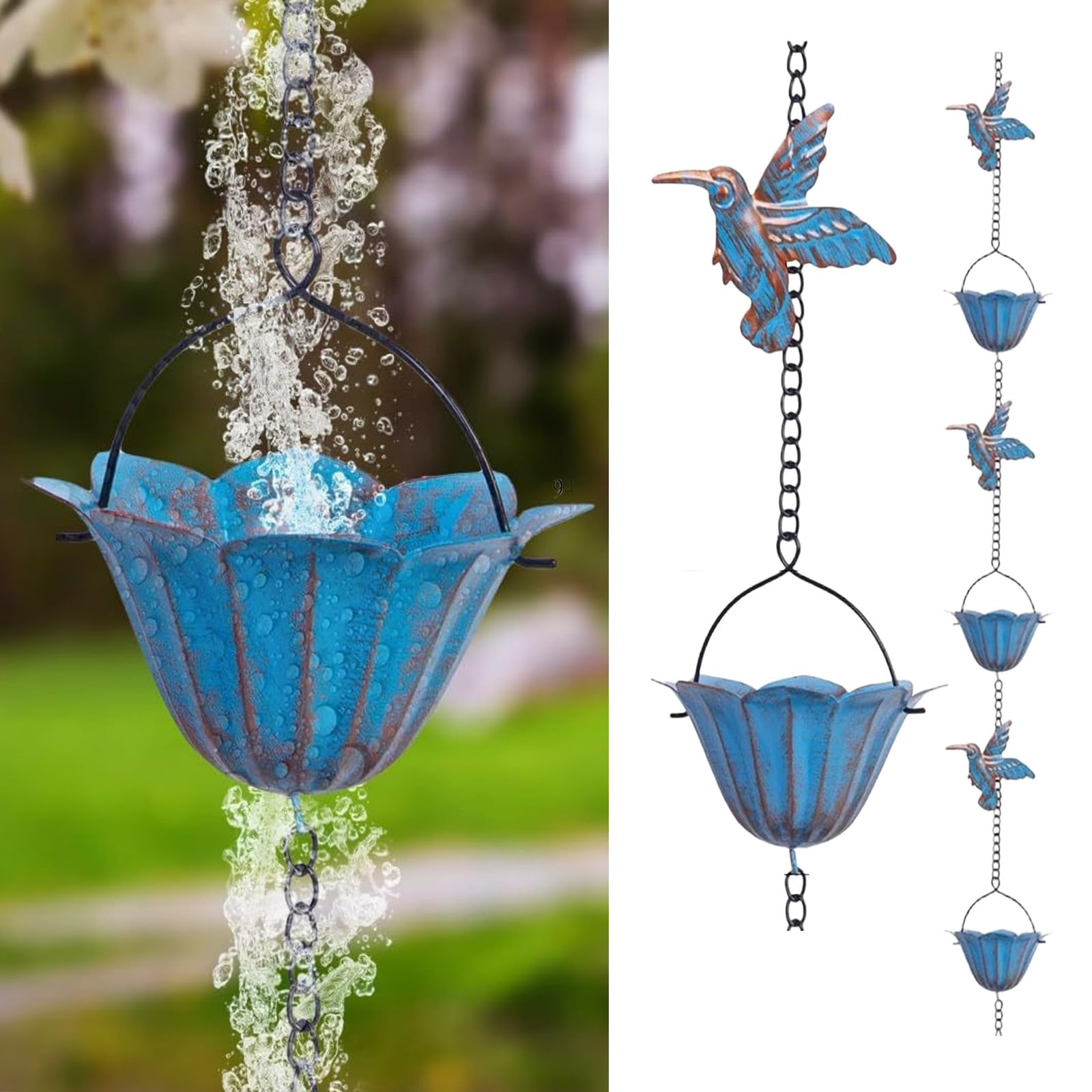 Chaîne de drainage pour éviter les gouttières bouchées colibris