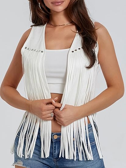 Hippie vest voor dames flower power vest Goedkoop