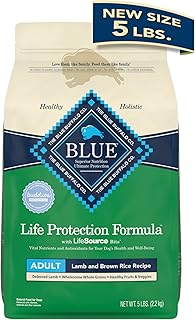 Blue Buffalo Life Protection Formula Natural Adult Dry Dog Food, Lamb and Brown Rice 5-lb Trial Size Bag