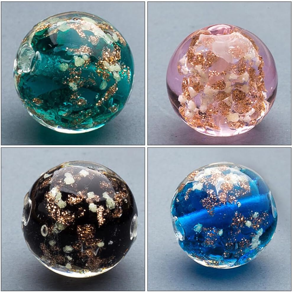 STOBOK 40Pcs Luminous Glass Beads 12mm Glow in The Dark Glass Beads Round Loose Spacer Ball Beads for DIY Craft Bracelet Jewelry Making - Image 7