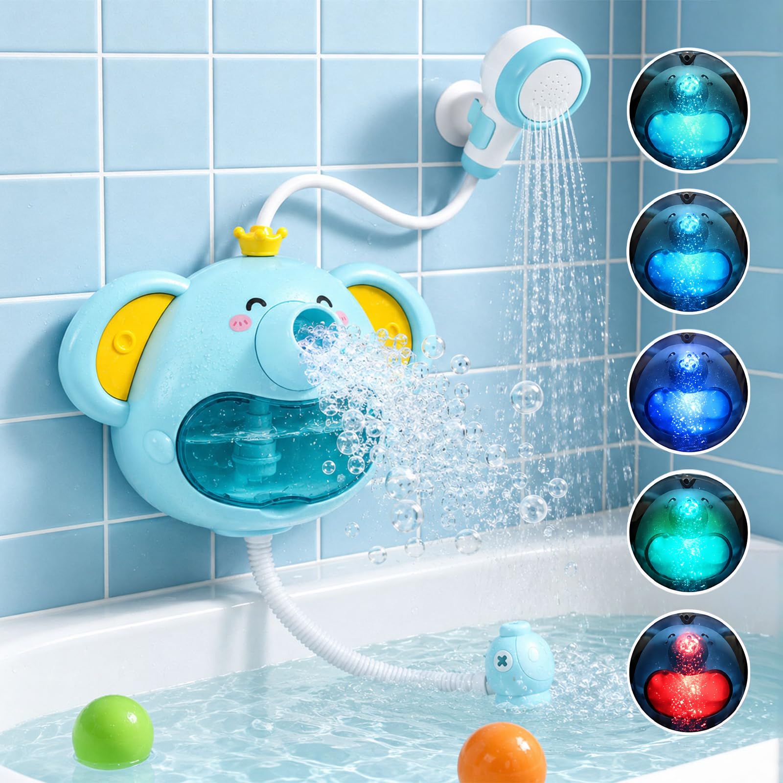 Baby Bath Toys - Bath Bubble Machine, Automatic Elephant Bubble Machine
