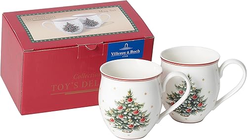 Villeroy & Boch Delight - Juego de tazas de 2 piezas, X Mas Tree
