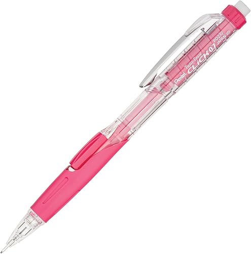 Miniatura 3 de Lápiz automático Pentel Twist Erase Click con 2 borradores de repuesto y minas, 0.01 pulgadas, barriles surtidos, Rosado Paquete de 212
