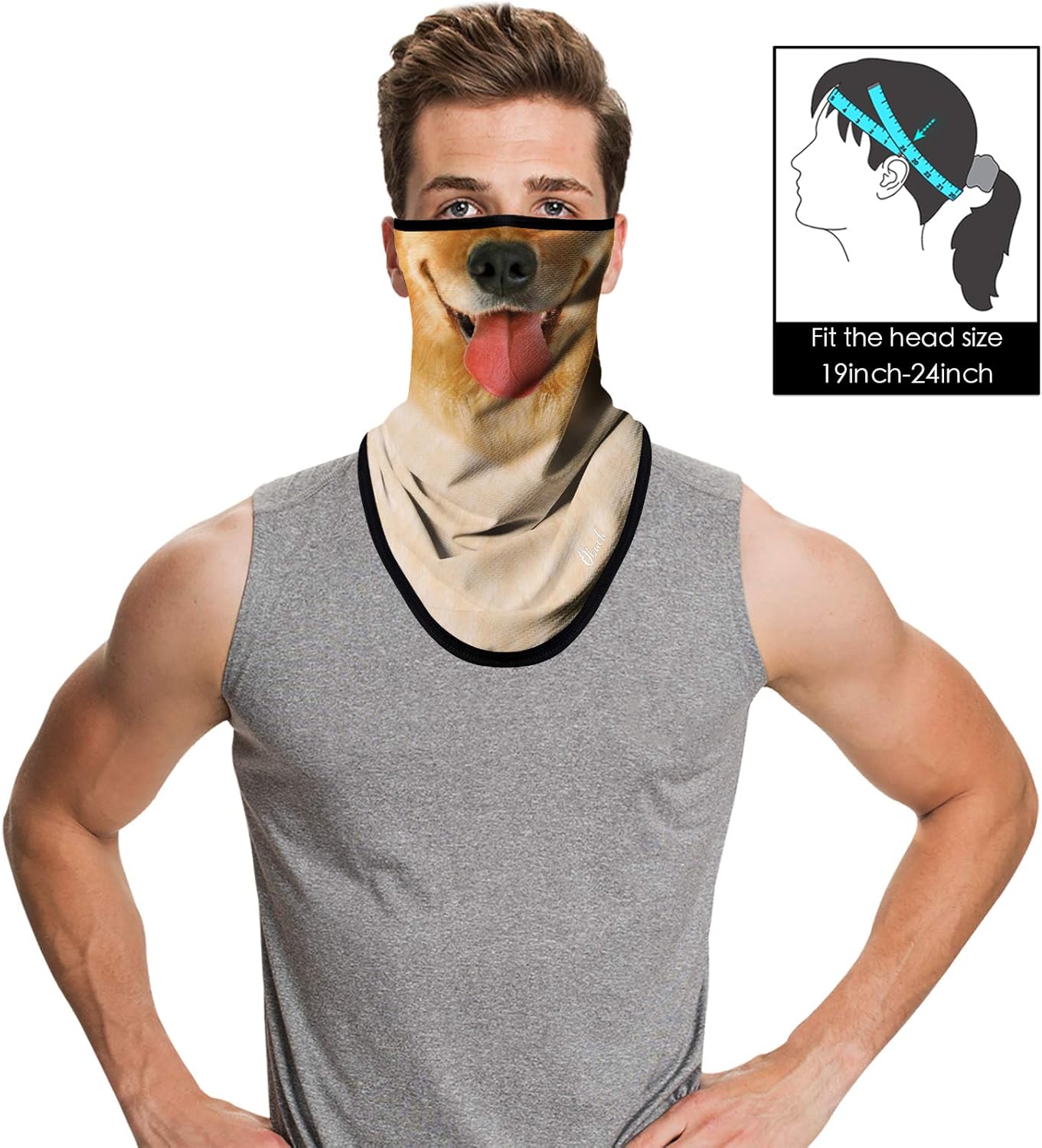 Obacle Neck Gaiter Face Mask with Ear Loops Bandana Face Mask Scarf Face Cover for Men Women - Image 2