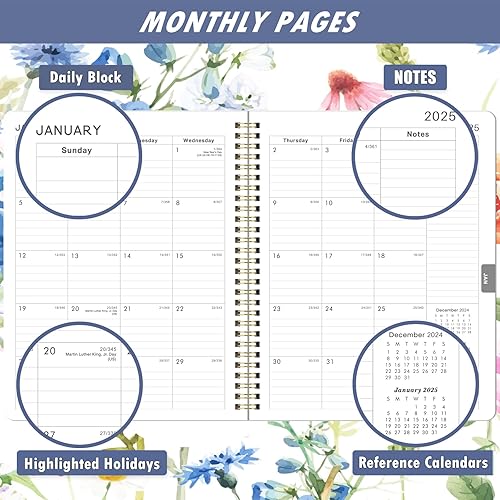 Miniatura 4 de Agenda 2024-2025  julio 2024  junio 2025, agenda académica 2024-2025, 7.7 x 9.8 pulgadas, agenda semanal y mensual 2024-2025 con pestañas, papel