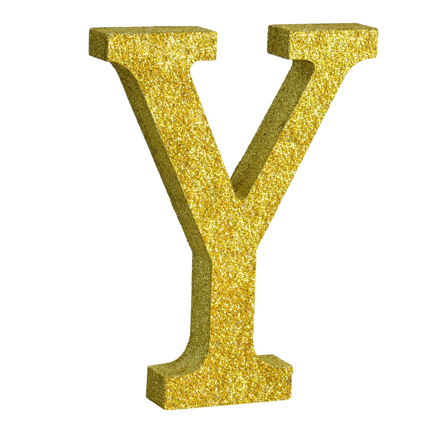 TONIFUL 8 Inch Gold Glitter Letter Y Table Centerpiece A-Z Gold Birthday Party Decorations,Gold Alphabet Y for Birthday,Chrismas,Graduation,Bridal Shower,Wedding,Anniversary Party Supplies
