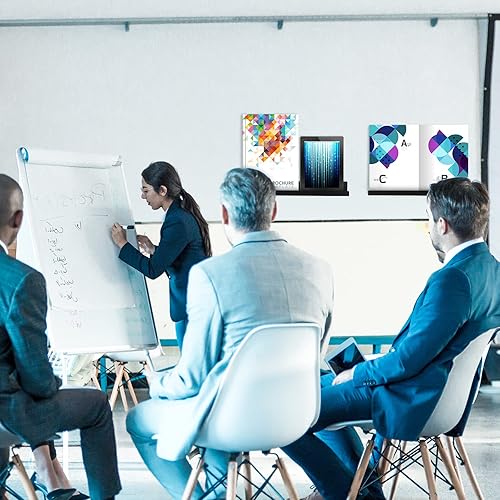 Miniatura 5 de Lincia 2 estantes magnéticos para pizarra blanca, estantes magnéticos de metal flotantes para libros, estante magnético de libros para oficina de