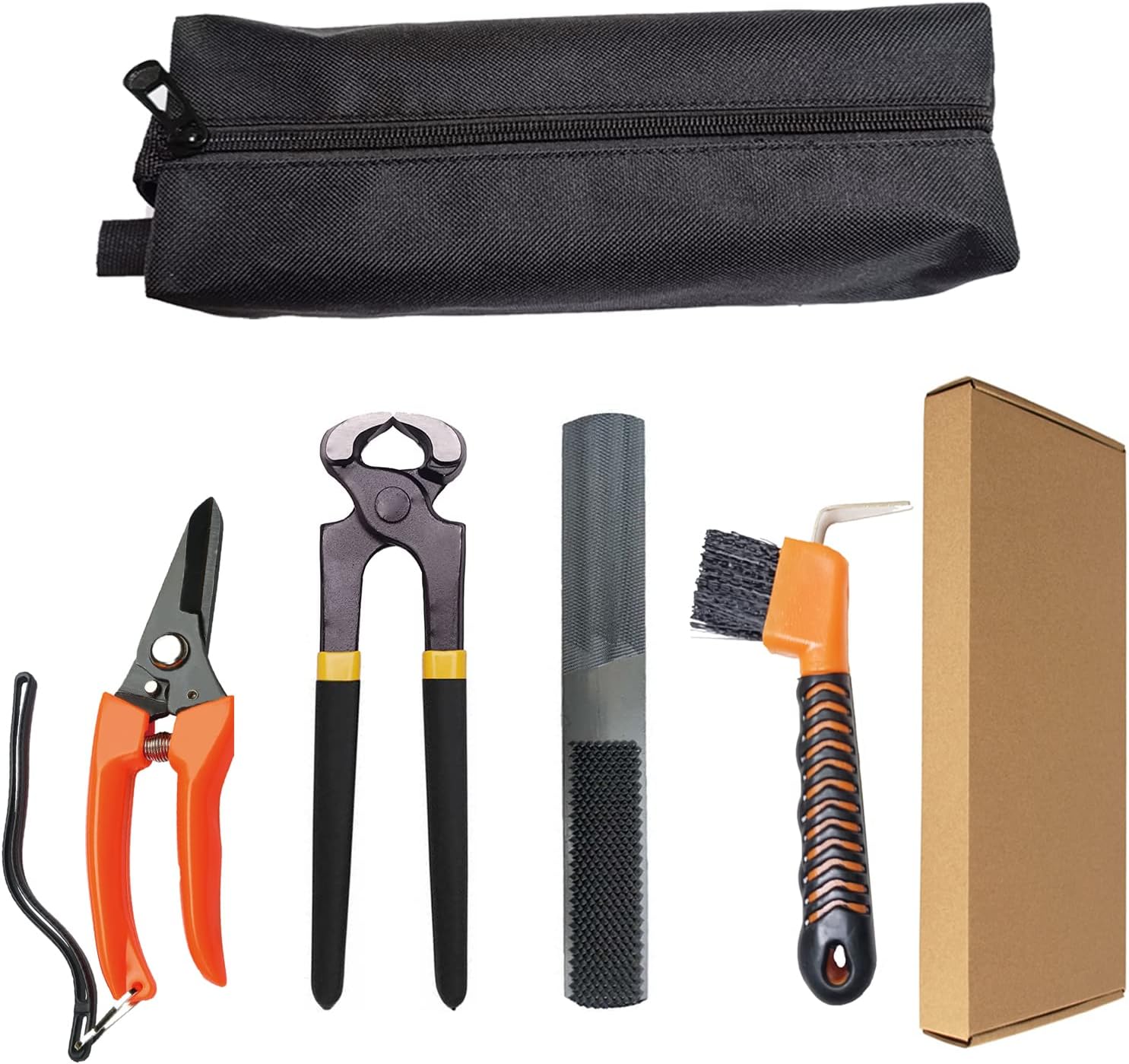 Horse Farrier Hoof Trimmers Tool, 8 inch Portable Farrier Tool Kits, Mini Two Sided Rasp Hoof