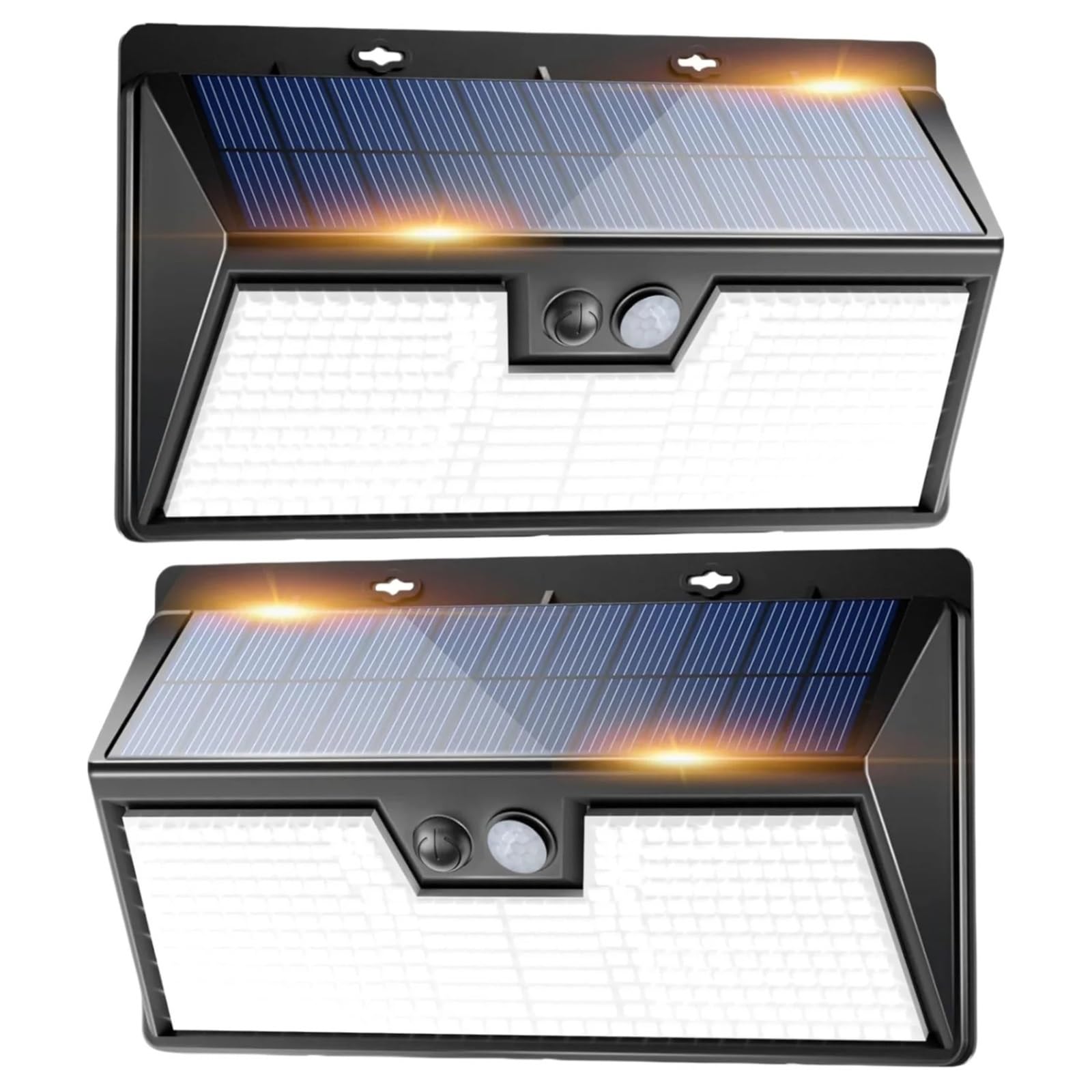 Ljljcqcns 2Pack-Cold White Solar Lights Outdoor Motion Sensor, 3 Modes 318Led Solar Powered Fence Wall Light Ip65 Waterproof, Outside Deck Yard Patio Hous(2Pack-Cold White)