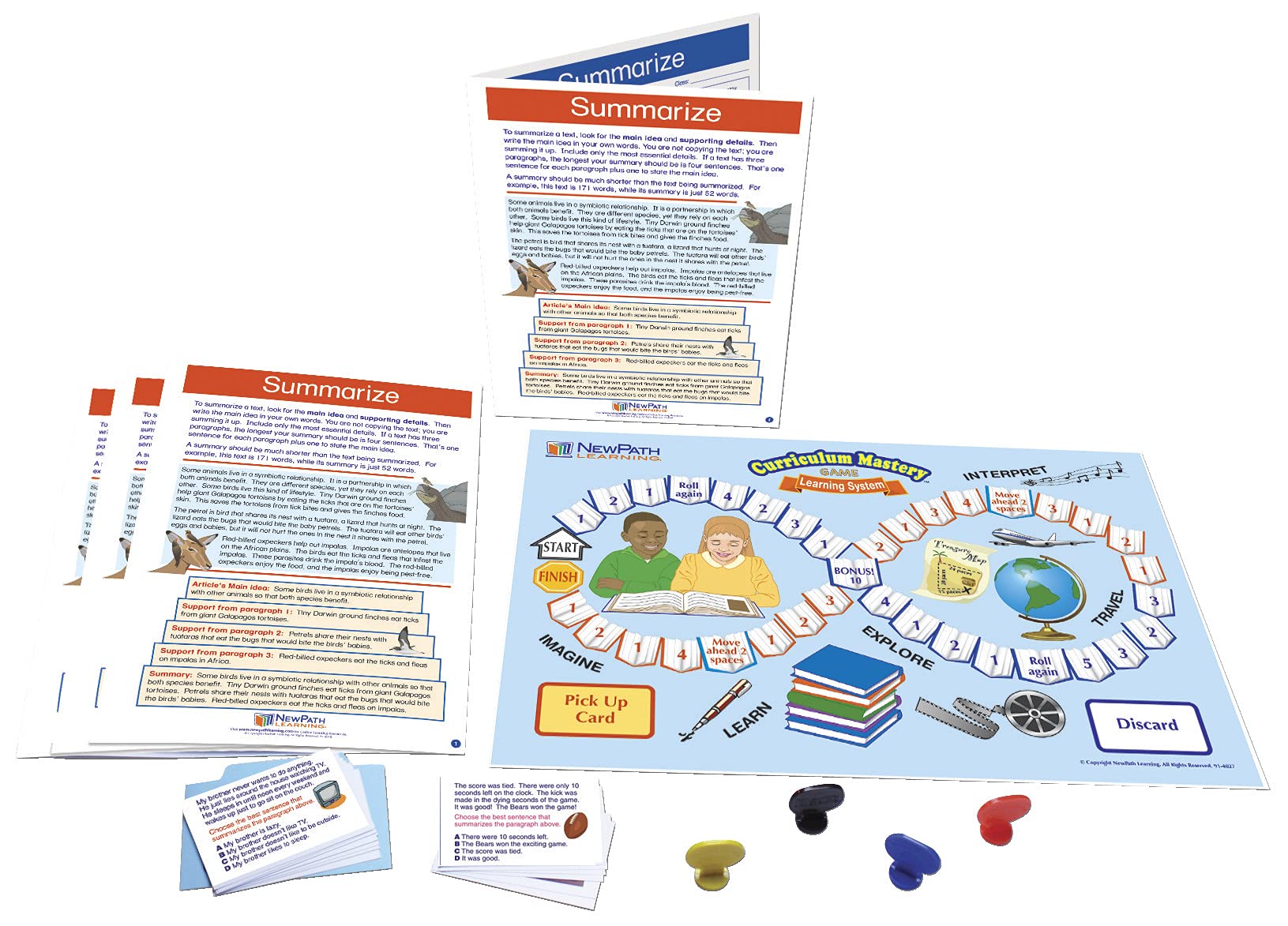 Amazon.com: Summarize - Grades 3-5 Learning Center Game : NewPath Learning,  NewPath Learning: Office Products